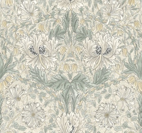 Picture of Pure honeysuckle and tulip Linen/Bayleaf - MOX0133-02